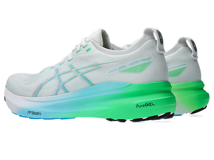 Asics Gel Kayano 31 (D Width) - White/Bright Cyan (Mens)