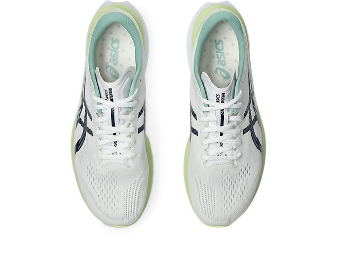 Asics Magic Speed 4 (D Width) - White/Blue Expanse (Mens)
