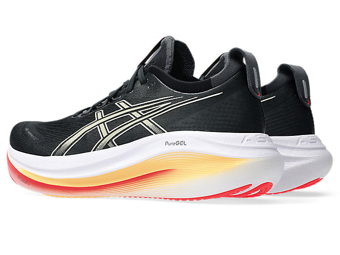 Asics Gel Nimbus 27 (2E Width) - Black/Khaki (Mens)