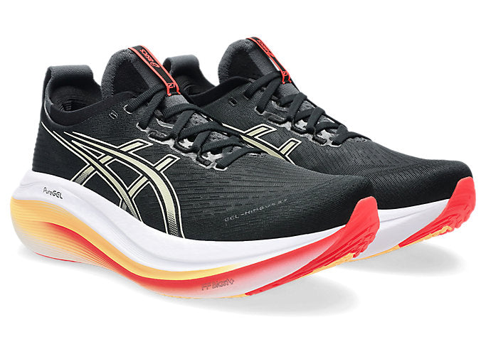Asics Gel Nimbus 27 (2E Width) - Black/Khaki (Mens)