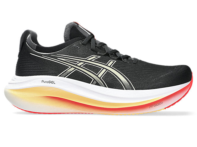 Asics Gel Nimbus 27 (2E Width) - Black/Khaki (Mens)