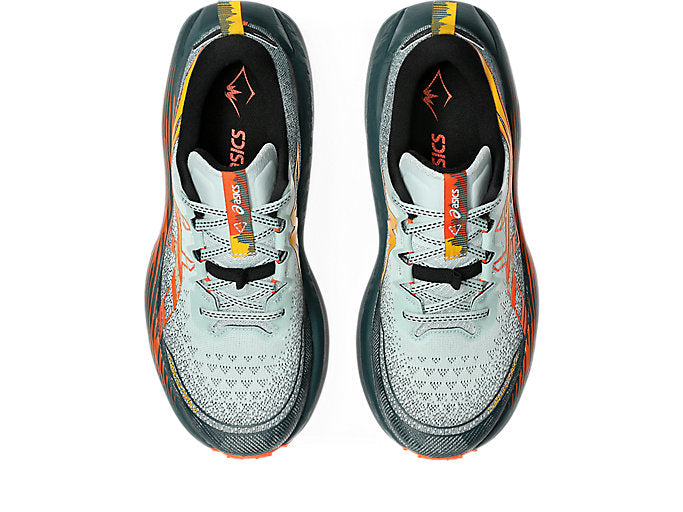 Asics Trabuco Max 4 (D Width) - Cold Moss/Nova Orange (Mens)