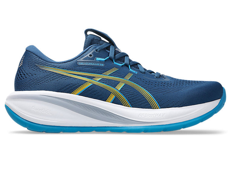 Asics Gel Cumulus 28 (D Width) - Twilight Blue/Yamabuki (Mens)