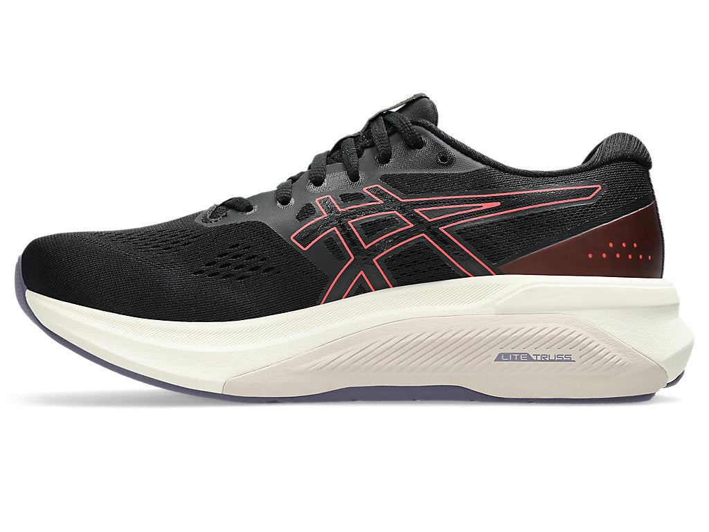 Asics Gt-4000 4 (D Width) - Black/Coral Reef (Womens)