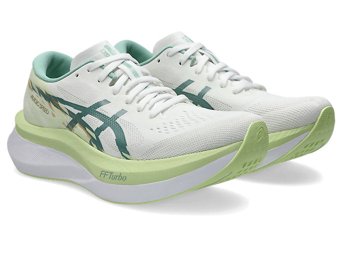 Asics Magic Speed 4 (B Width) - White/Celadon (Womens)