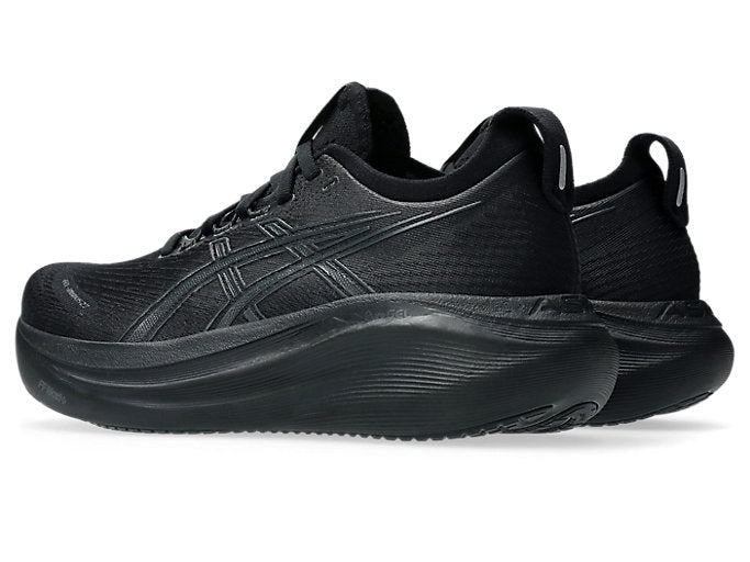 Asics Gel Nimbus 27 (D Width) -Black/Graphite Grey (Womens)
