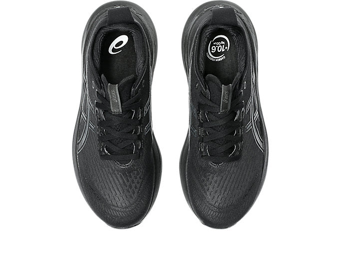 Asics Gel Nimbus 27 (D Width) -Black/Graphite Grey (Womens)