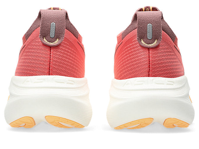 Asics Gel Nimbus 27 (D Width) - Dark Pink Clay/Orange Glow (Womens)