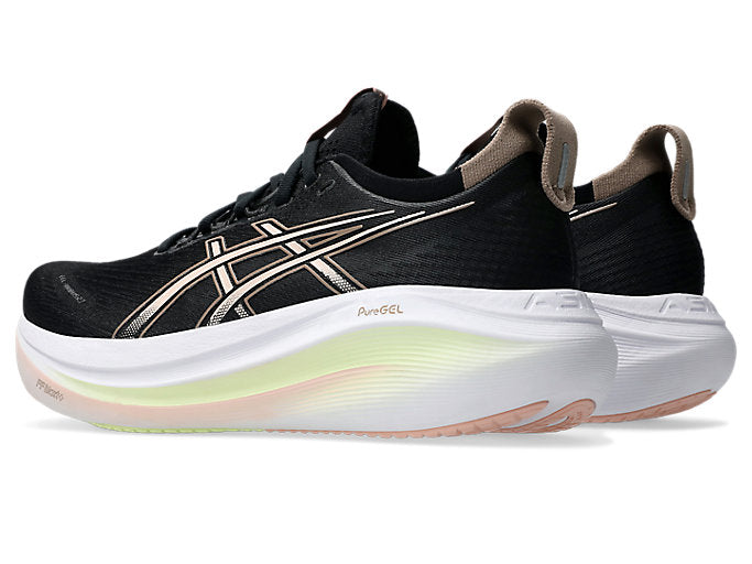 Asics Gel Nimbus 27 (B Width) - Black/Breeze (Womens)