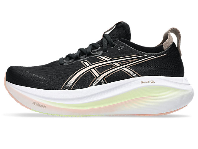 Asics Gel Nimbus 27 (B Width) - Black/Breeze (Womens)
