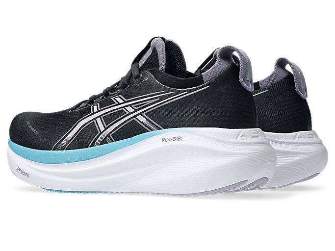 Asics Gel Nimbus 27 (B Width) - Black/Dusk Violet (Womens)