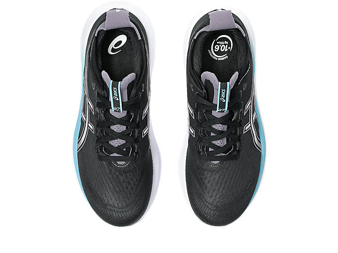 Asics Gel Nimbus 27 (B Width) - Black/Dusk Violet (Womens)