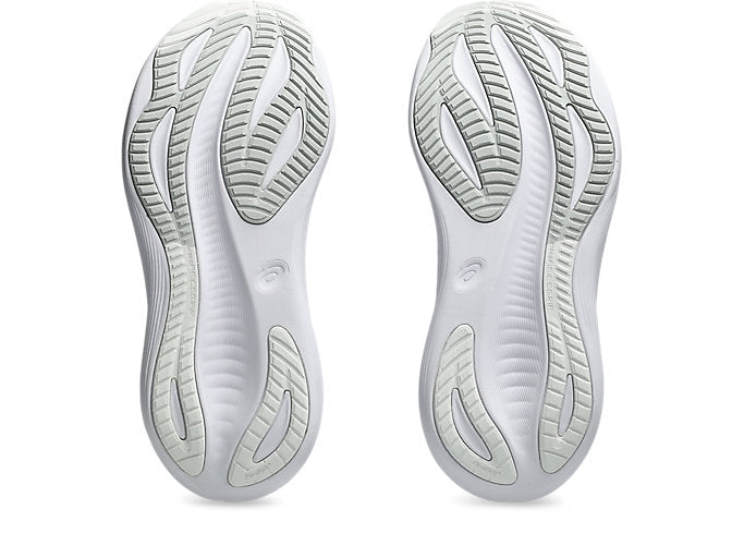 Asics Gel Nimbus 27 (B Width) - White/Glacier Grey(Womens)