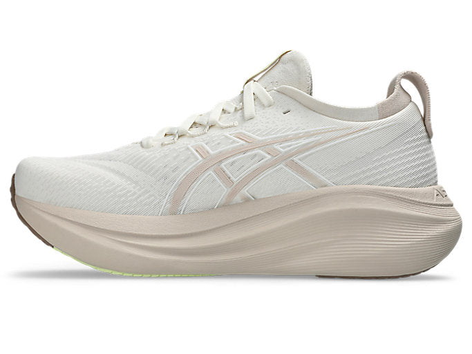 Asics Gel Nimbus 27 (B Width) - Cream/Mineral Beige (Womens)