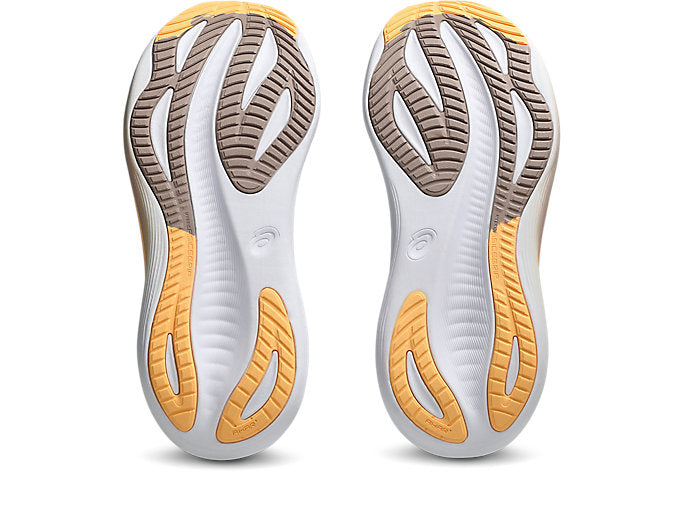 Asics Gel Nimbus 27 (B Width) - White/Fawn (Womens)