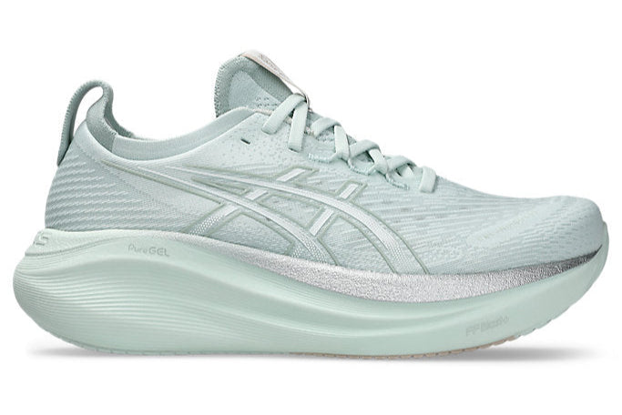 Asics Gel Nimbus 27 (B Width) - Pure Aqua/White (Womens)
