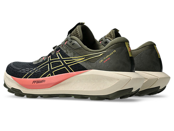 Asics Gel Trabuco 13 GTX (B Width) - Black/Lemongrass (Womens)