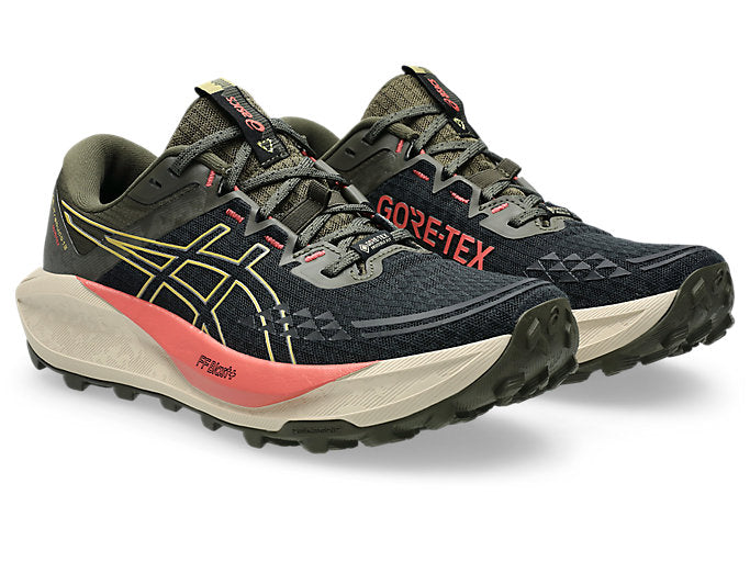 Asics Gel Trabuco 13 GTX (B Width) - Black/Lemongrass (Womens)