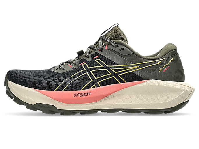 Asics Gel Trabuco 13 GTX (B Width) - Black/Lemongrass (Womens)