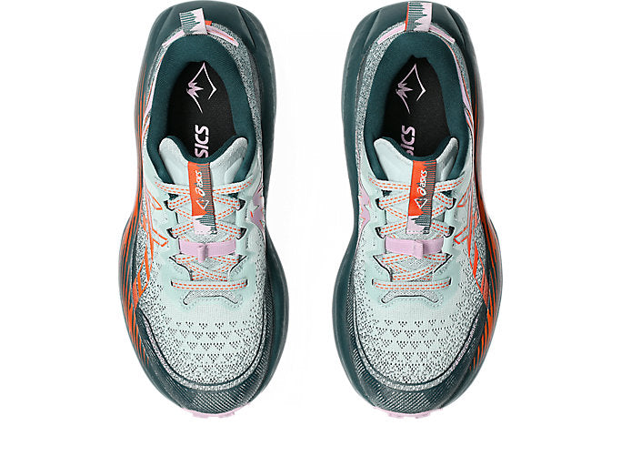 Asics Trabuco Max 4 (B Width) - Cold Moss/Nova Orange (Womens)