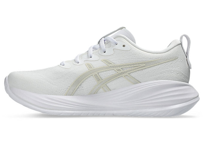 Asics Gel Cumulus 27 (B Width) - White/Lake Grey (Womens)