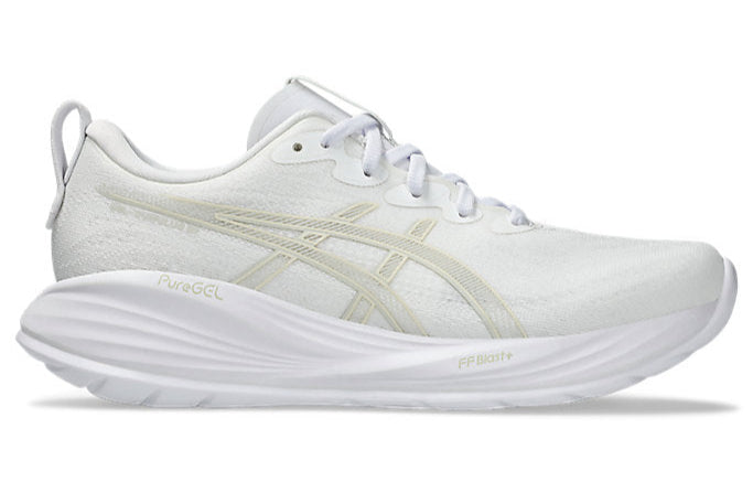 Asics Gel Cumulus 27 (B Width) - White/Lake Grey (Womens)
