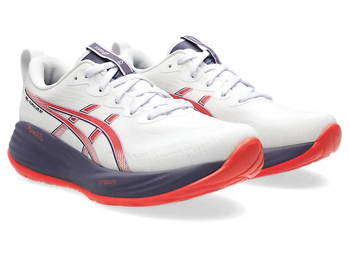 Asics Gel Cumulus 27 (B Width) - White/Greyish Purple (Womens)