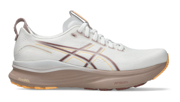 Asics Gel Kayano 32 (D Width) - White/Orange Glow (Womens)