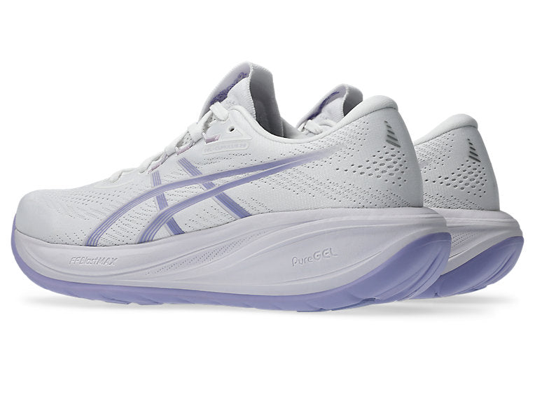 Asics Gel Cumulus 28 (D Width) - White/Bluebell (Womens)