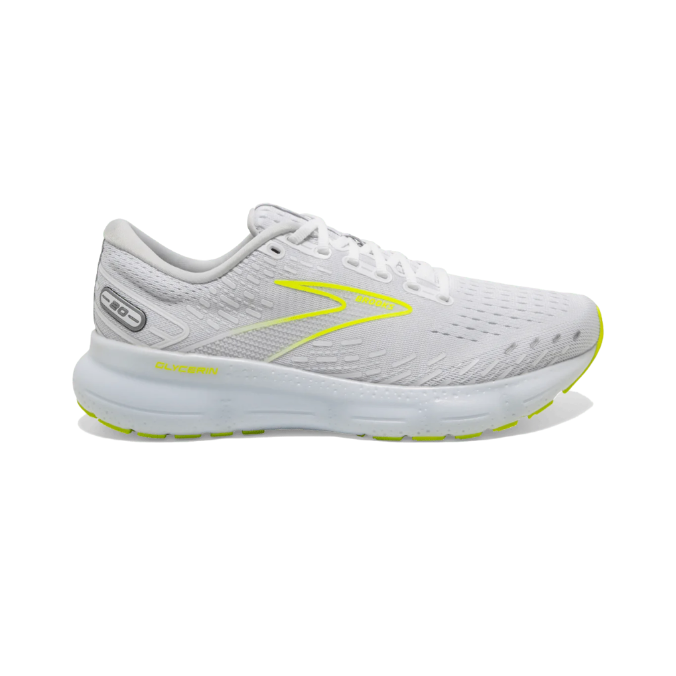 Brooks Glycerin 20 (D Width) - White/Nightlife (Mens)