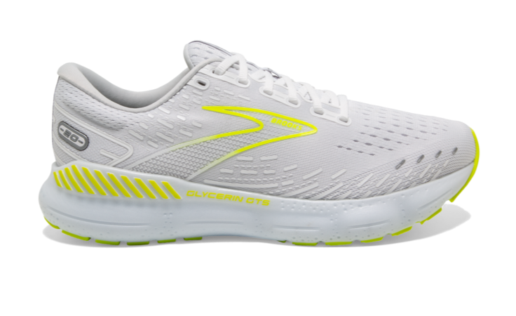 Brooks Glycerin GTS 20 D Width White Nightlife Mens