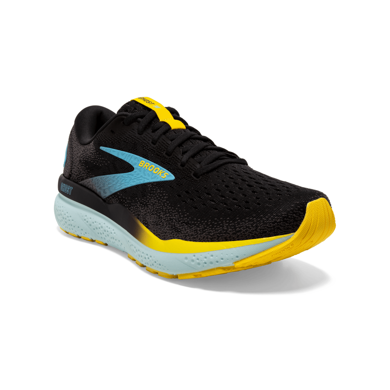 Brooks Ghost 16 (2E Width) - Black/Iron/Blue (Mens)