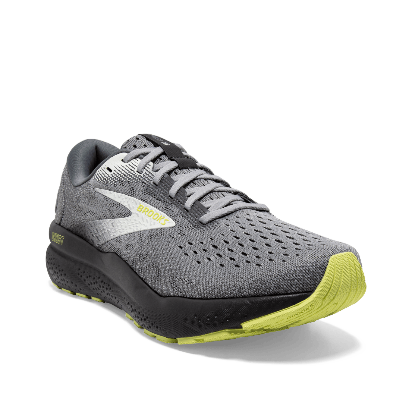 Brooks Ghost 16 (2E Width) - Primer/Grey/Lime (Mens)