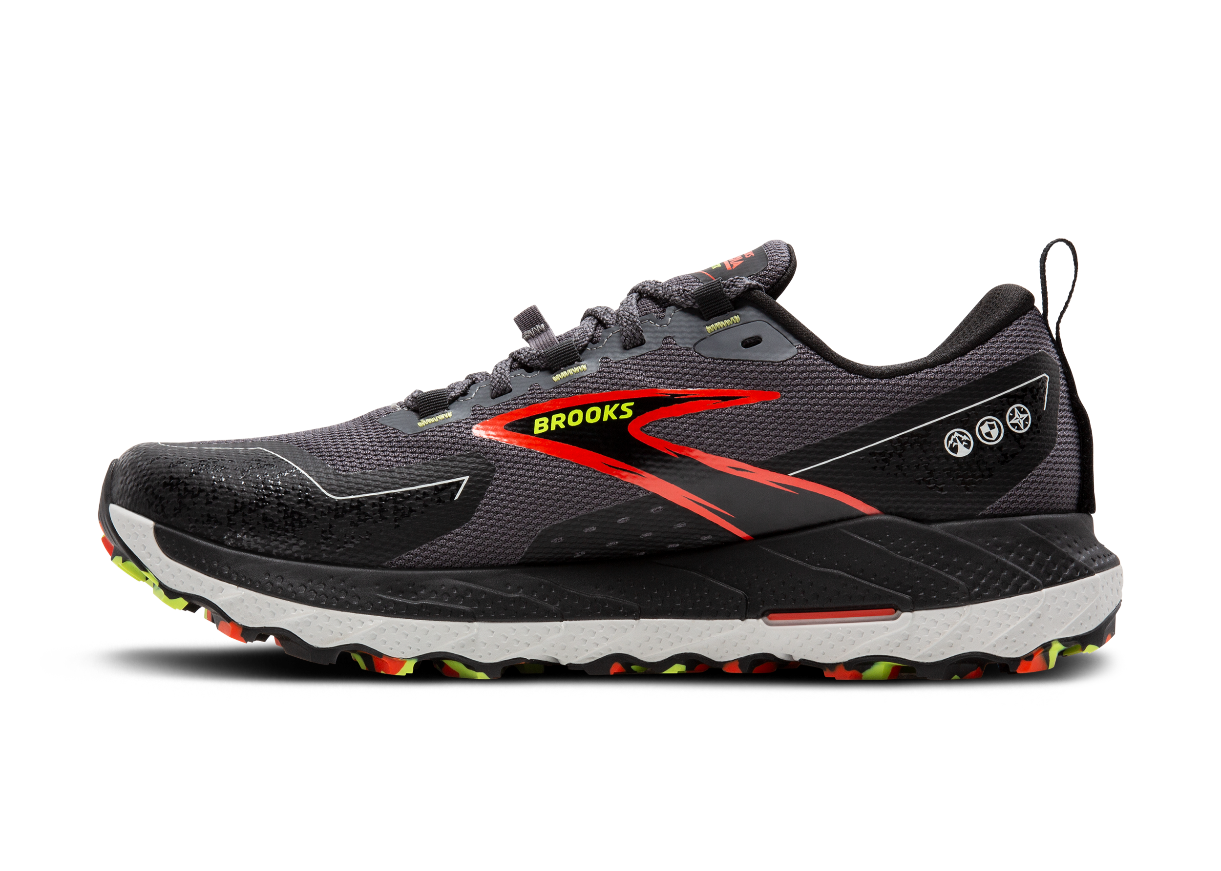Brooks Cascadia 18 GTX (D Width) - Blackened Pearl/Black/Tomato (Mens)