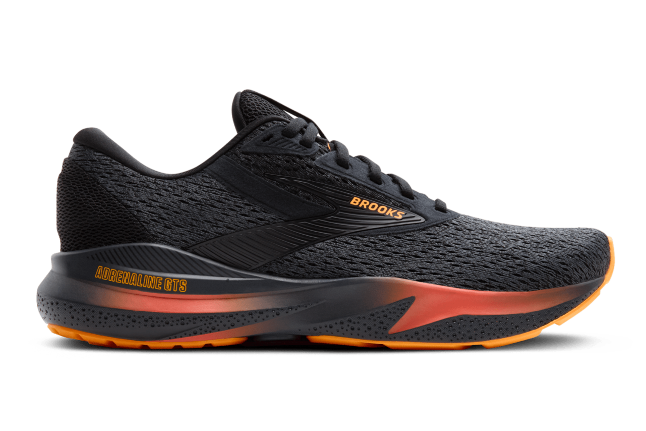 Brooks Adrenaline GTS 24 (D Width) - Black/Ebony/Burnt Sienna (Mens)