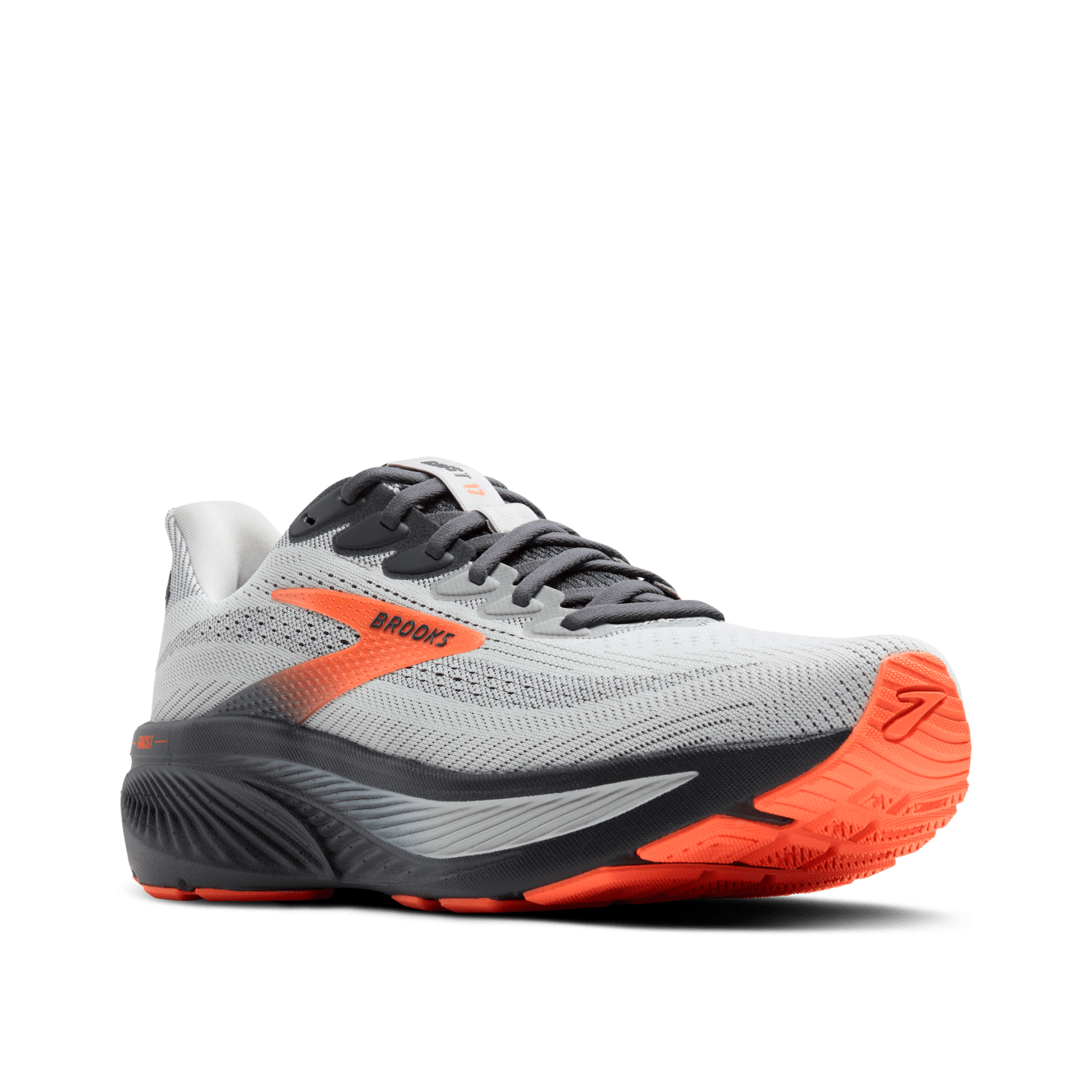 Brooks Ghost 17 (D Width) - Oyster Mushroom/Orange/Ebony (Mens)