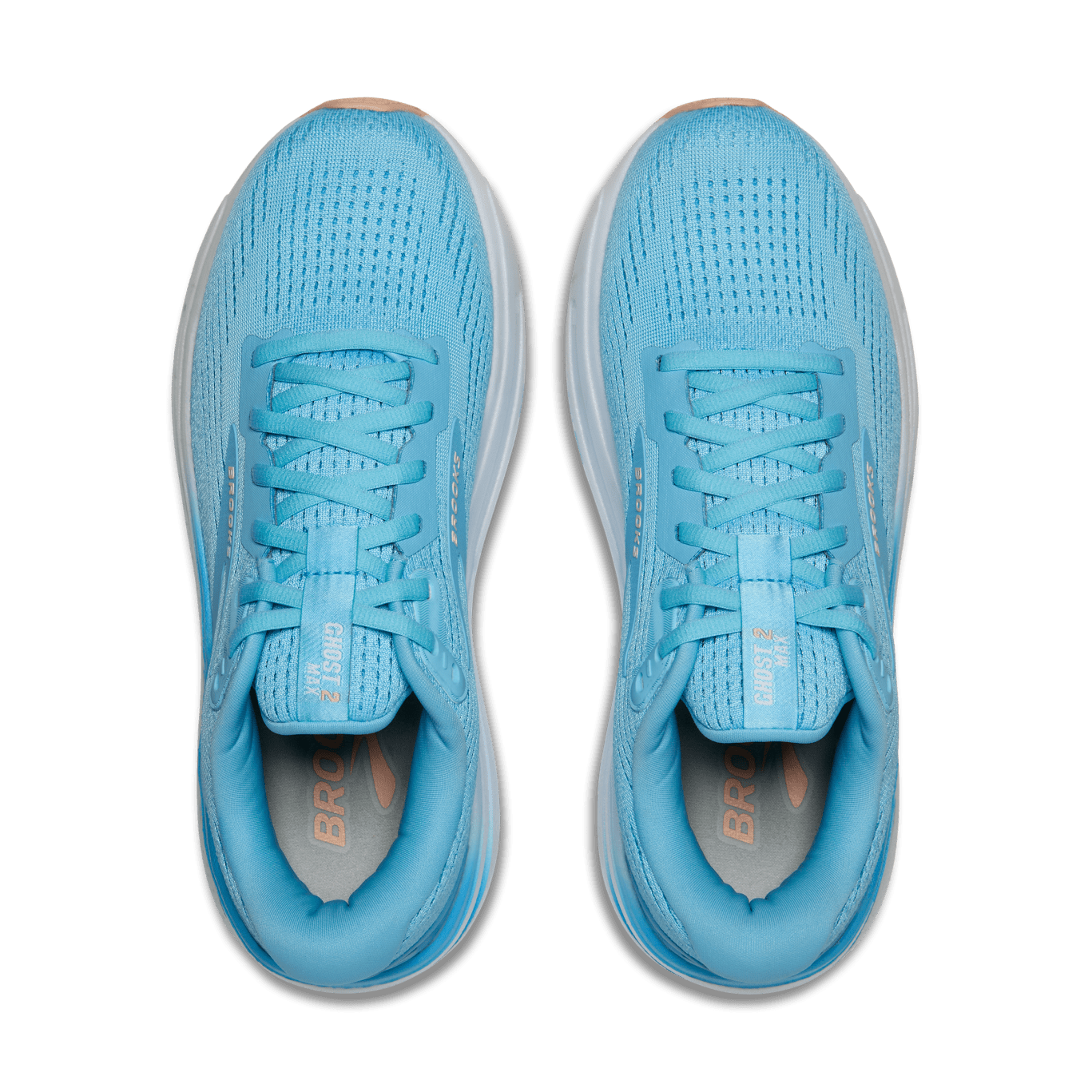 Brooks Ghost Max 2 (B Width) - Baltic Sea/Bonnie Blue/Peach (Womens)