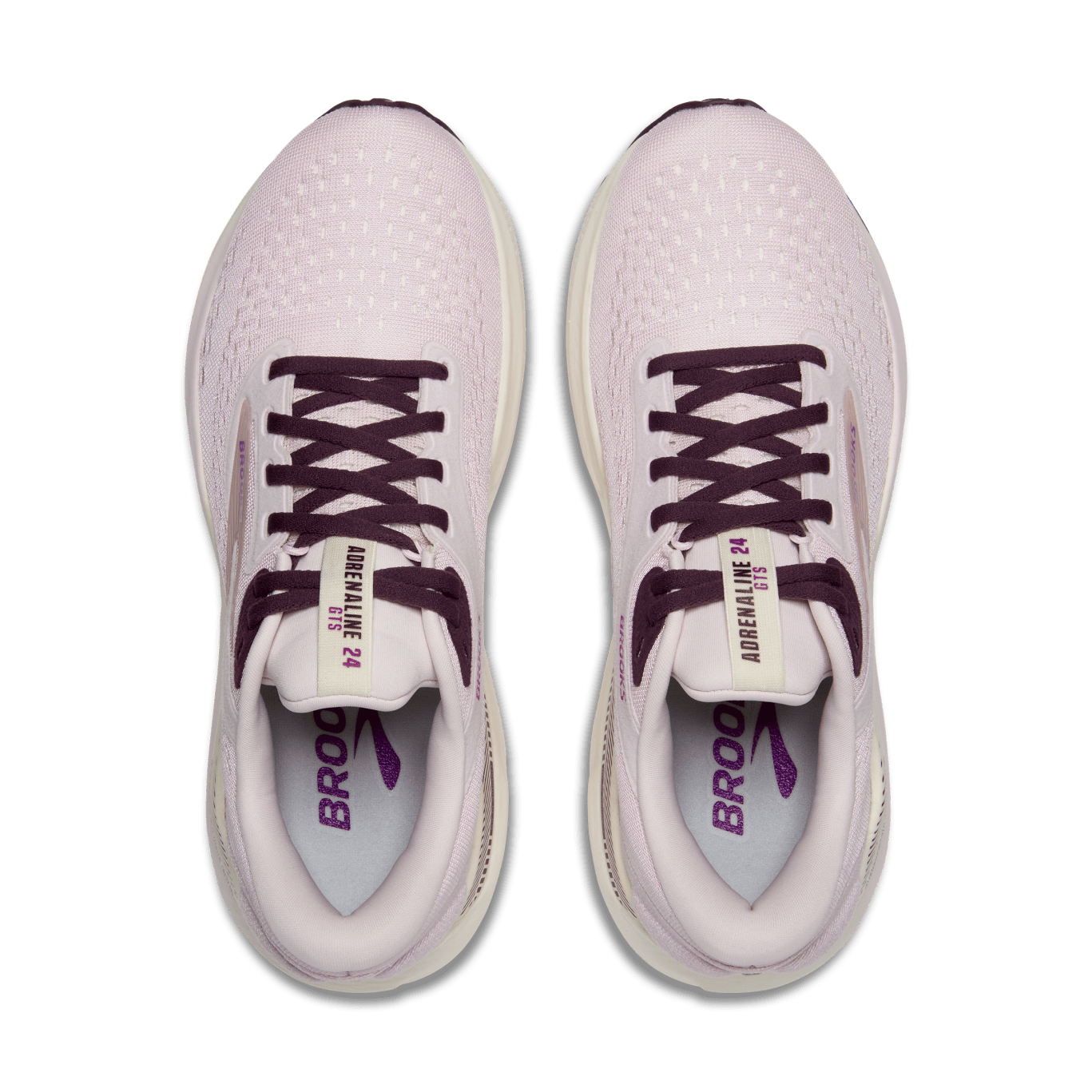 Brooks Adrenaline GTS 24 (B Width) - Orchid/Coconut/Purple (Womens)