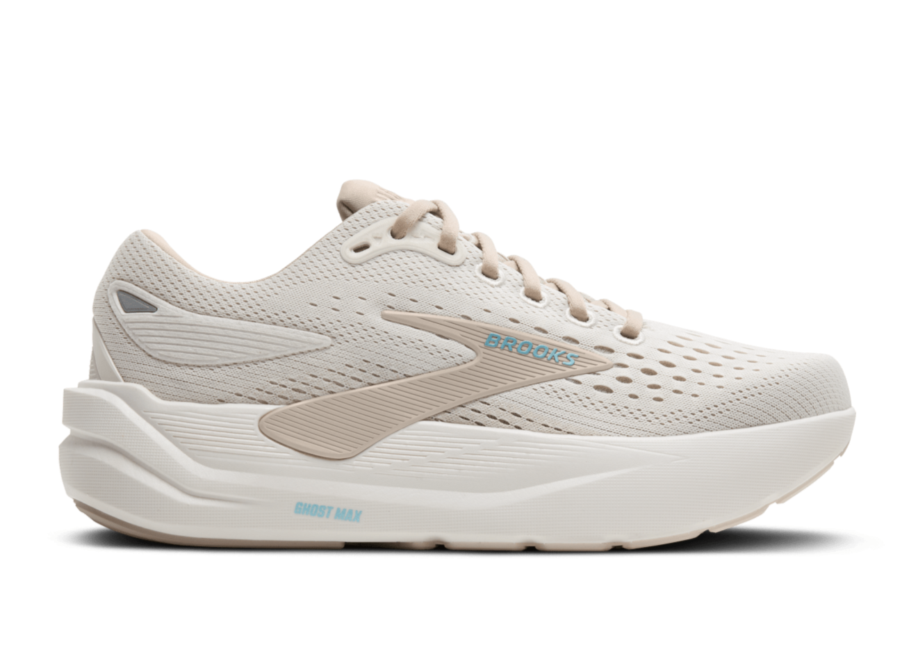 Brooks Ghost Max 3 (D Width) - Coconut/Chateau Grey/Blue (Womens)