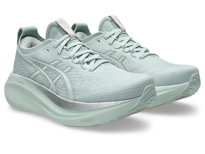 Asics Gel Nimbus 27 (B Width) - Pure Aqua/White (Womens)