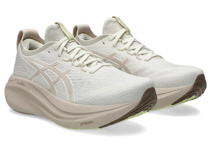 Asics Gel Nimbus 27 (B Width) - Cream/Mineral Beige (Womens)