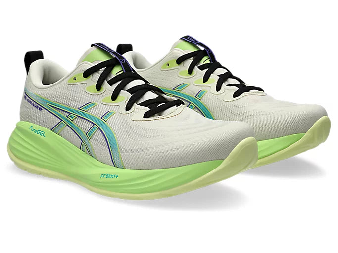Asics Gel Cumulus 27 (D Width) - Birch/Lime Green (Mens)