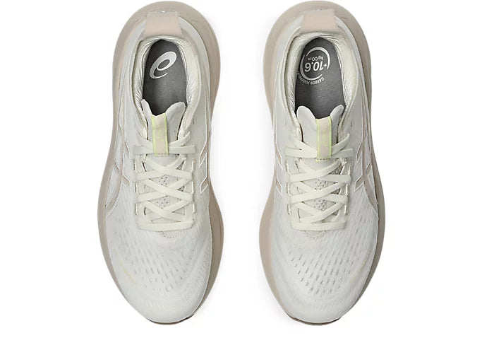 Asics Gel Nimbus 27 (B Width) - Cream/Mineral Beige (Womens)