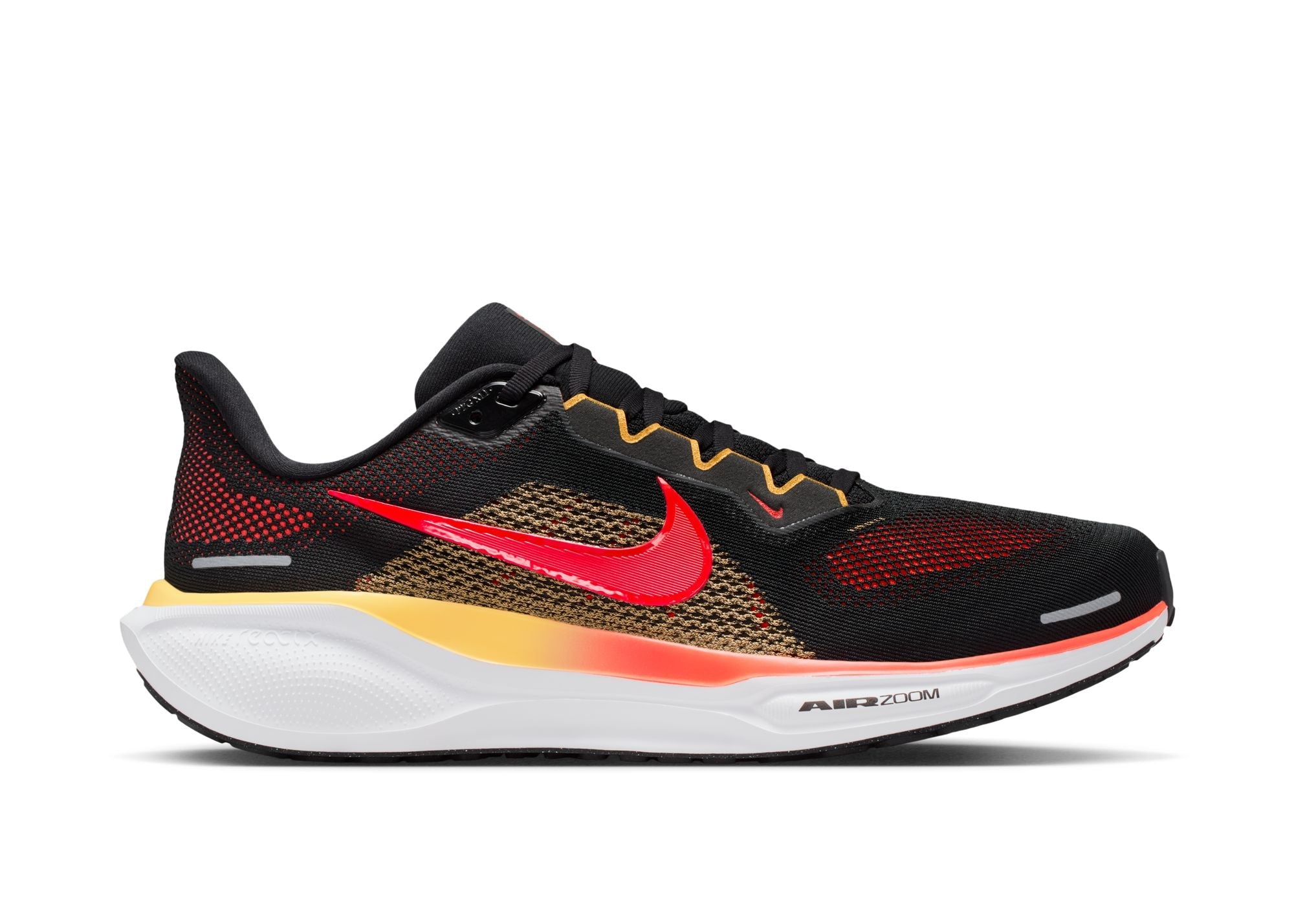 Nike Air Zoom Pegasus 41 (D Width) - Black / Topaz Gold / Bright Crimson (Mens)