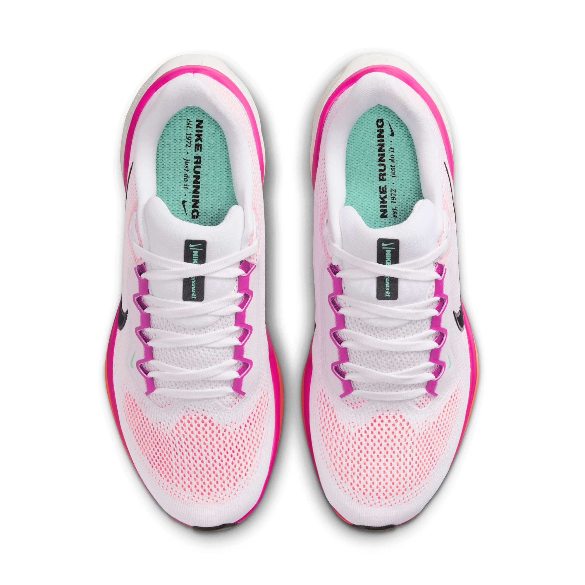 Nike Air Zoom Pegasus 41 (B Width) - White/Black/Fire Pink (Womens)