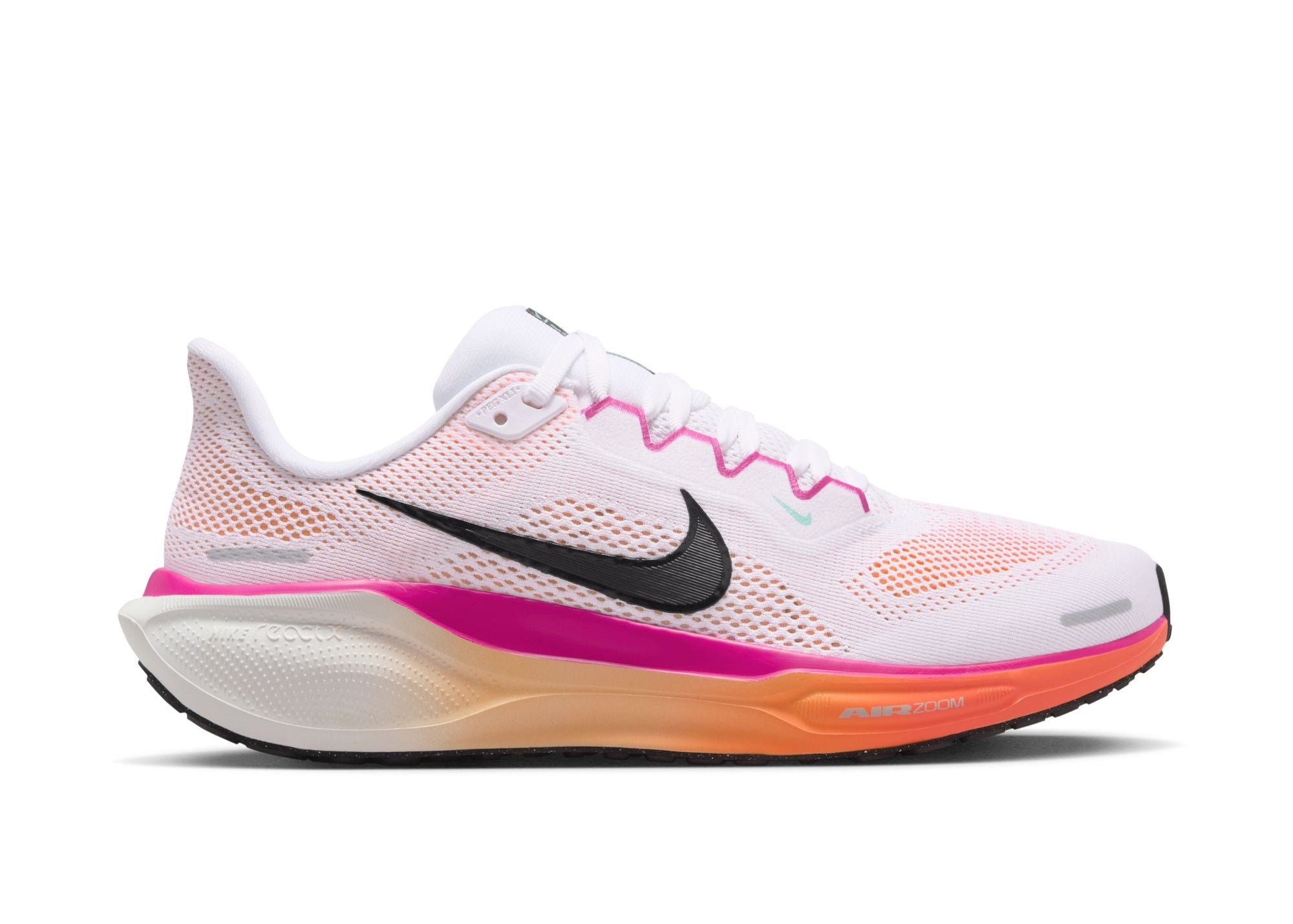 Nike Air Zoom Pegasus 41 (B Width) - White/Black/Fire Pink (Womens)