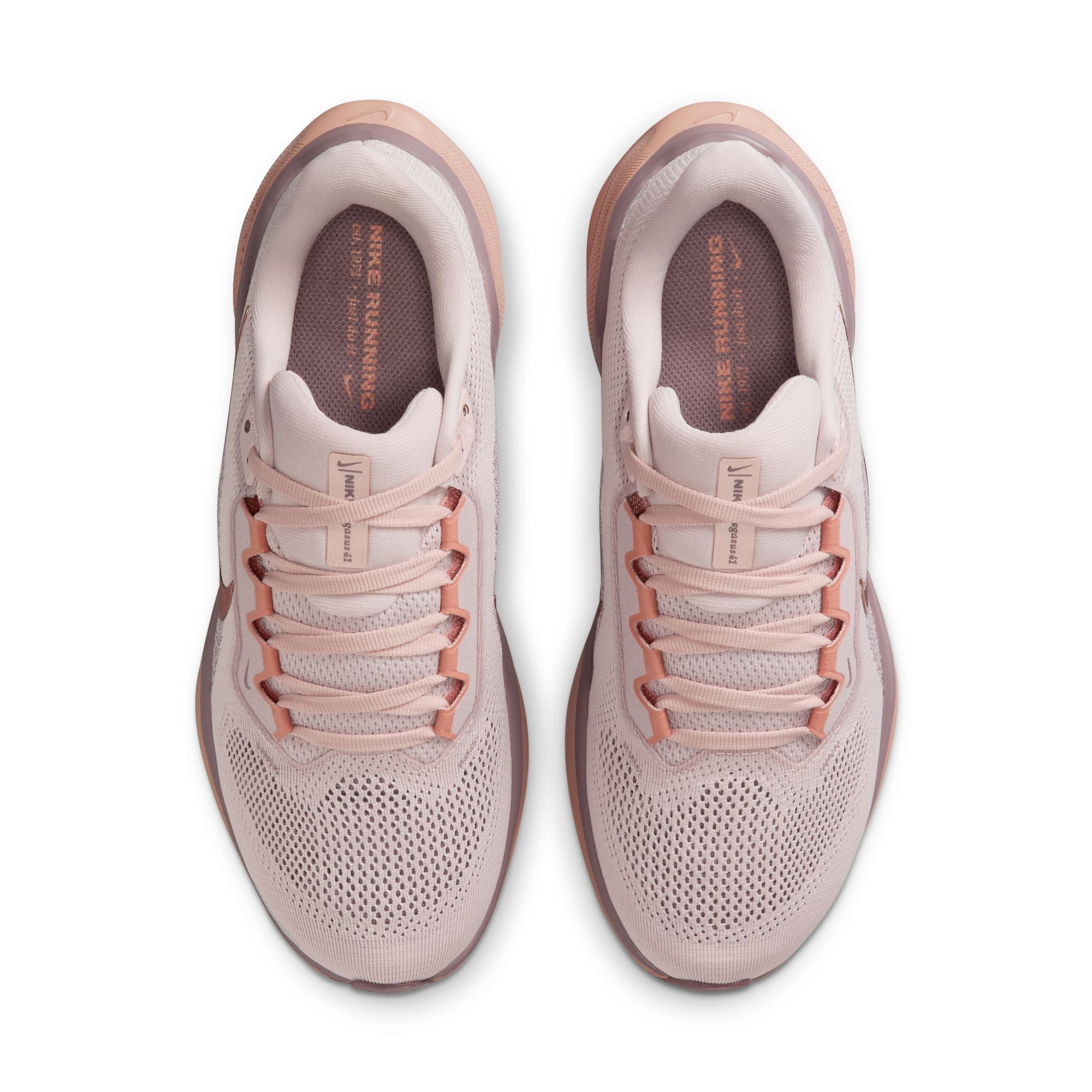 Nike Air Zoom Pegasus 41 (B Width) - Silt Red/Metallic Rose Gold (Womens)