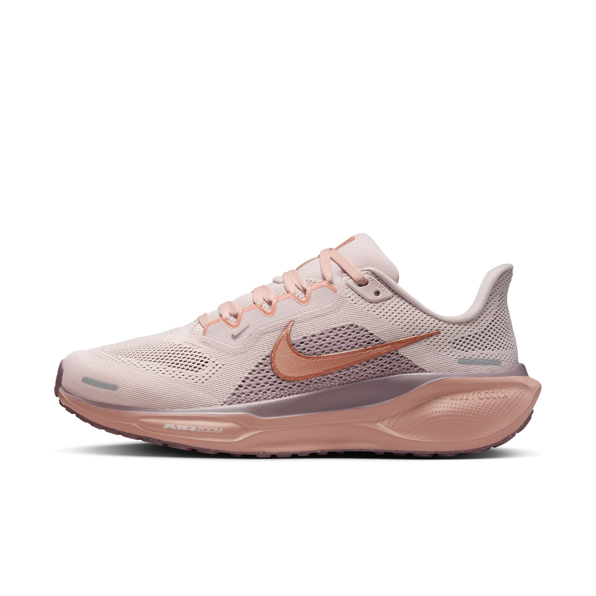 Nike Air Zoom Pegasus 41 (B Width) - Silt Red/Metallic Rose Gold (Womens)