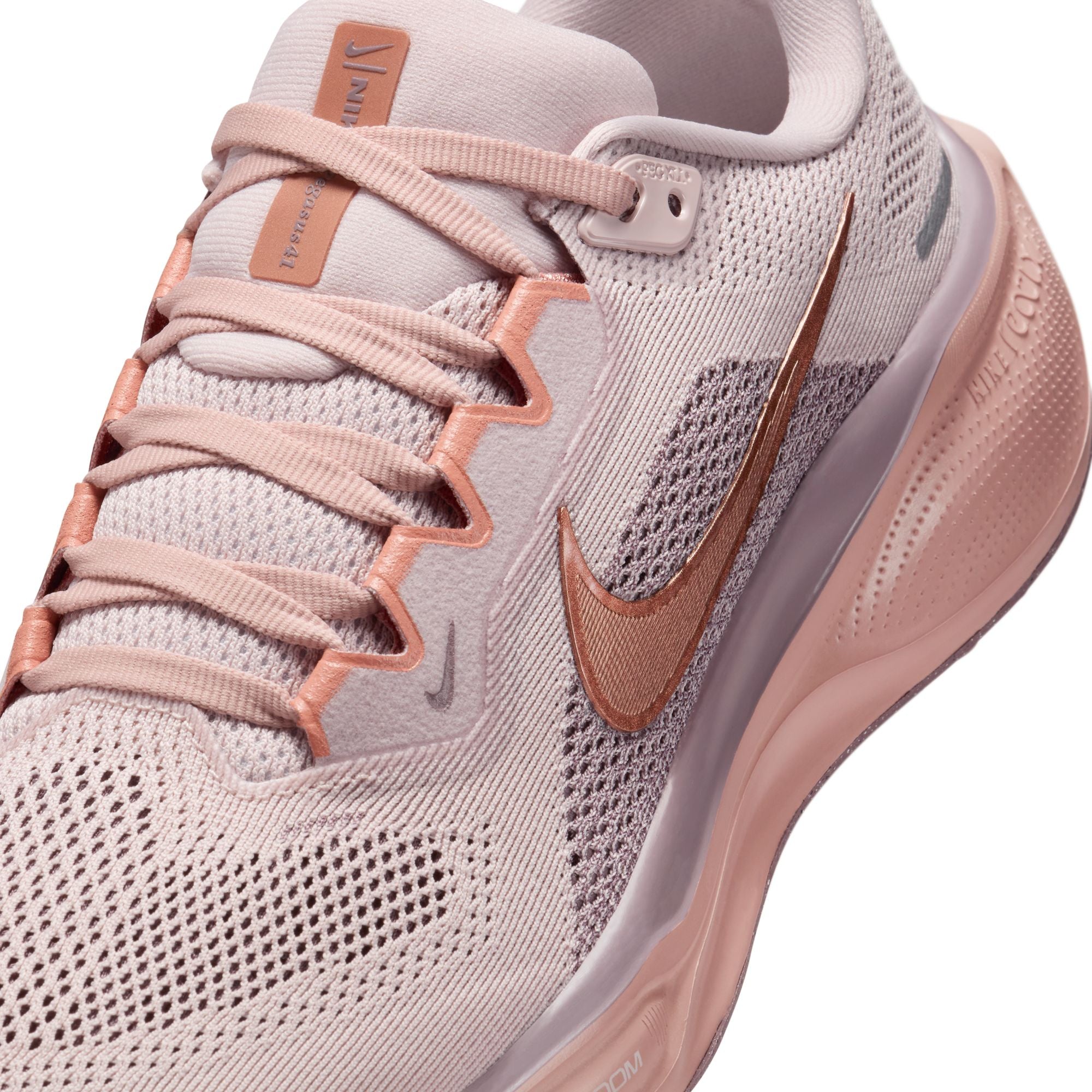 Nike Air Zoom Pegasus 41 (B Width) - Silt Red/Metallic Rose Gold (Womens)