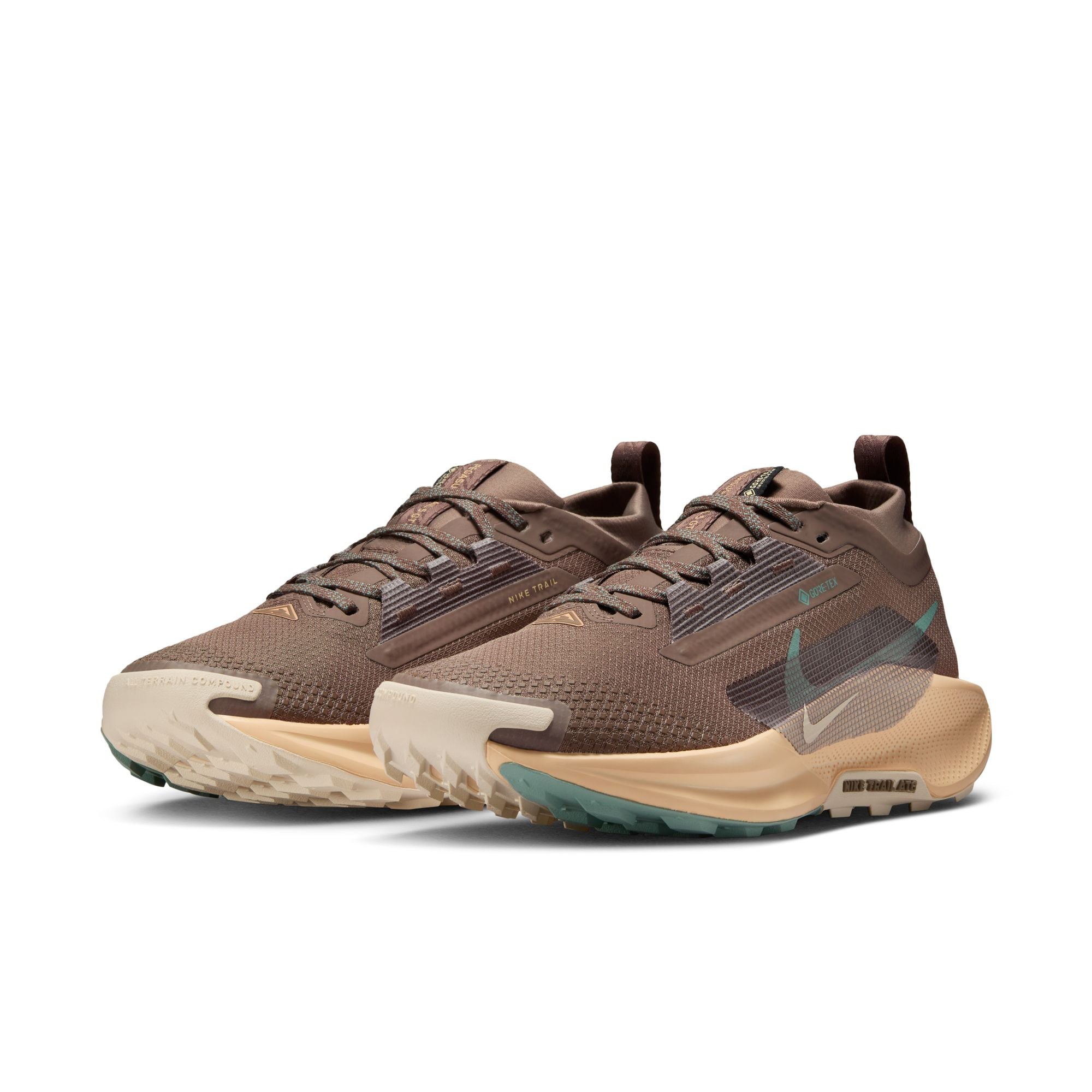 Nike Pegasus Trail 5 GTX (B Width) - Brown/Orange Chalk (Womens)